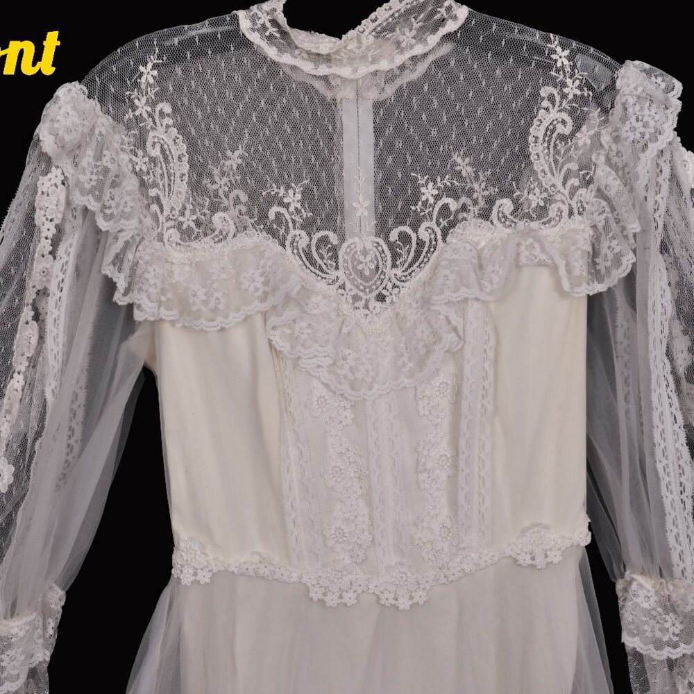 Wedding Gown-White Cotton and Lace